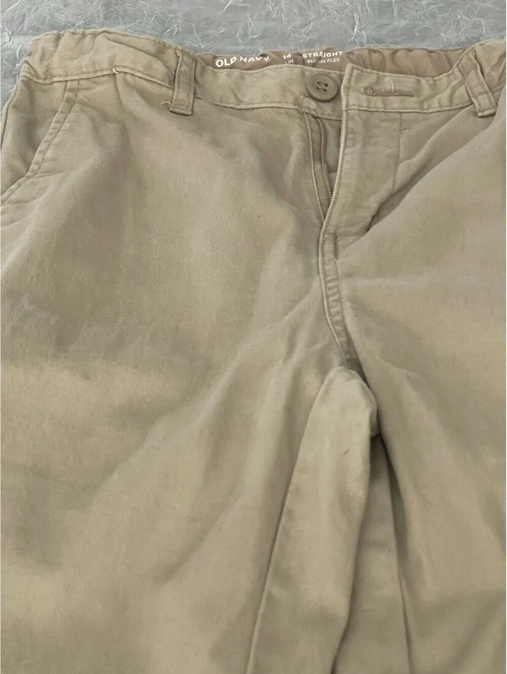Old Navy Girls 14 Straight Leg Built In Flex Khaki Uniform Pants Adj. waist